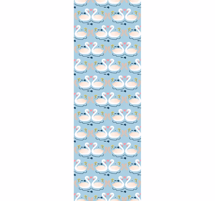Swan Lake Pattern animal wallpaper - TenStickers
