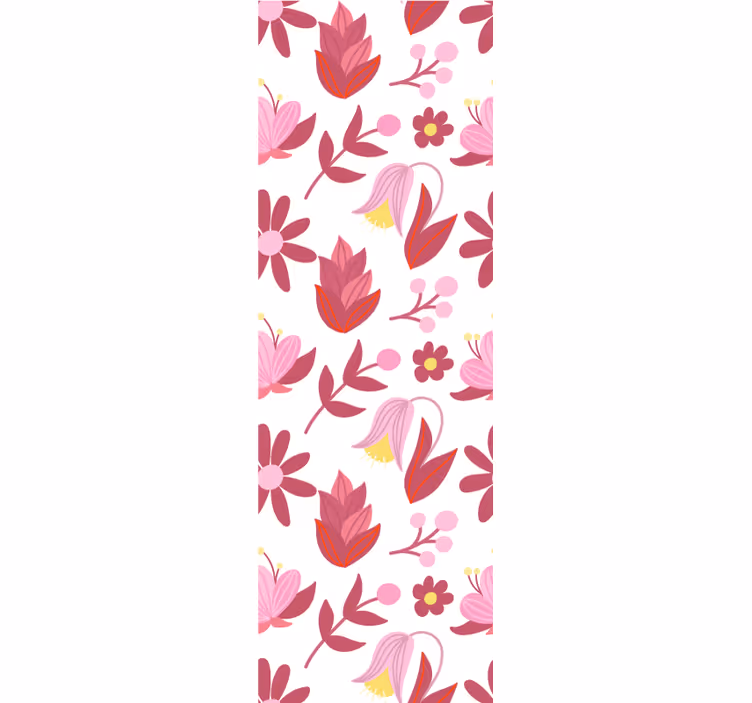 Pink bouquet arrangement floral ornament wallpaper - TenStickers