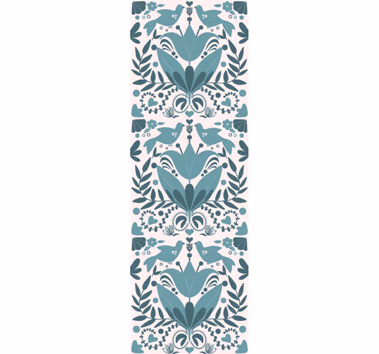 Floral Symmetry Patterns floral ornament wallpaper - TenStickers