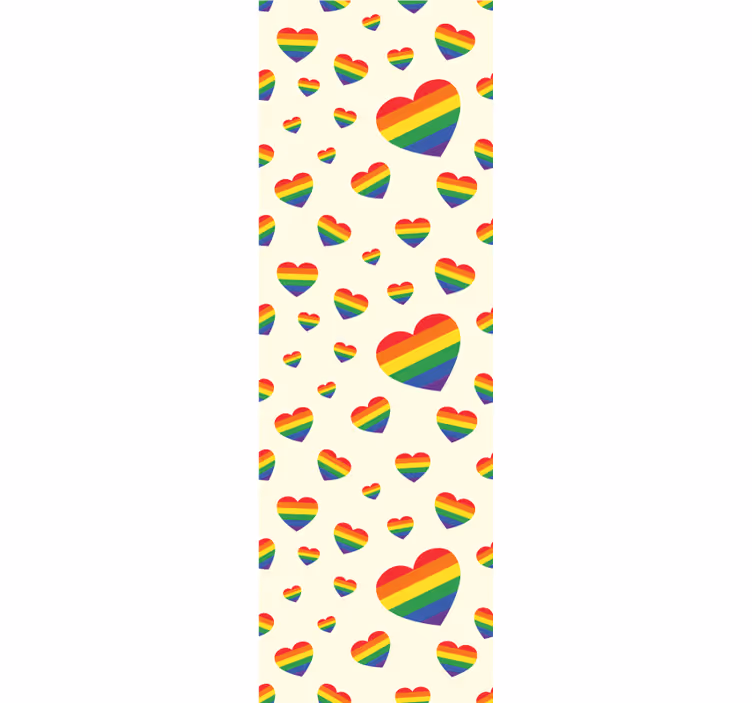Gay pride flat in heart shape wallpaper - TenStickers