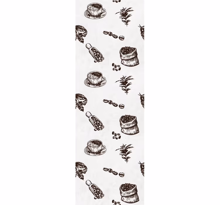 Caffeine Motifs art wallpaper - TenStickers