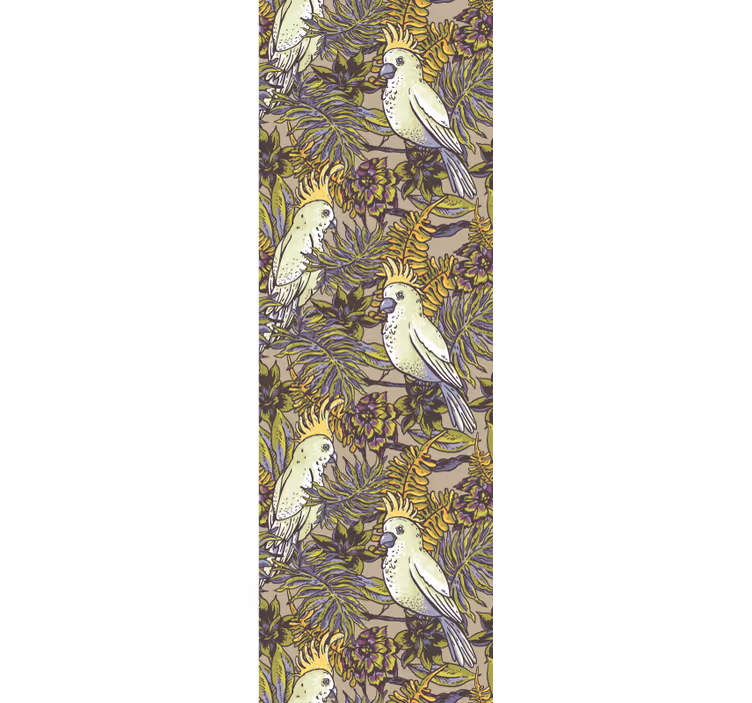 Tropical Bird Patterns animal wallpaper - TenStickers