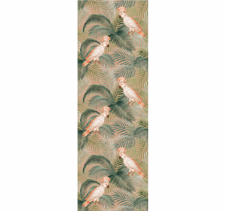 Tropical Parrot Print living room wallpaper - TenStickers