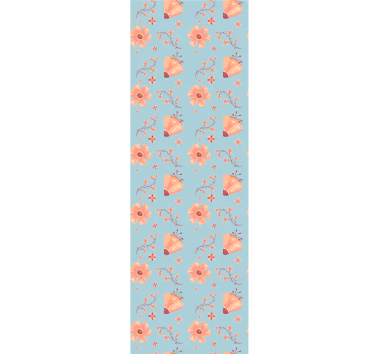 Flower wallpaper butterfly floral design - TenStickers