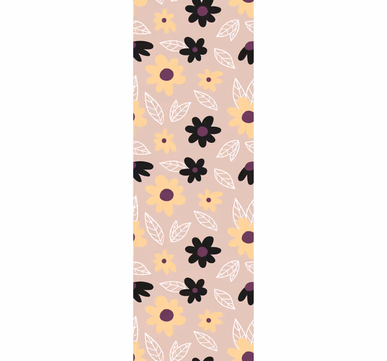 Floral Simplistic Motif floral ornament wallpaper - TenStickers