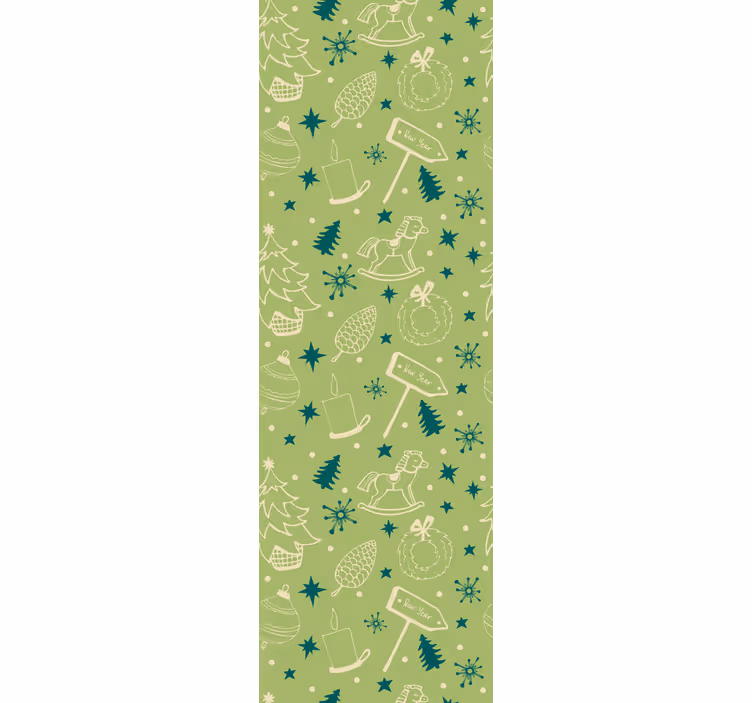 Festive Holiday Motifs christmas wallpaper - TenStickers