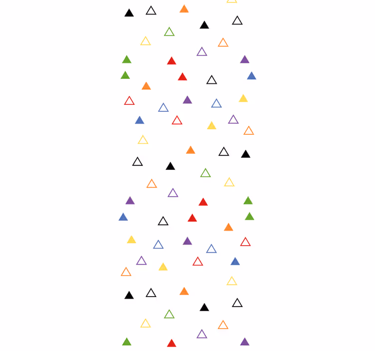 Colorful Triangular Motif geometric wallpaper - TenStickers
