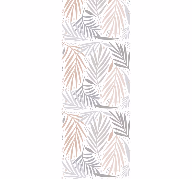 Grey and beige arrangement leaf wallpaper - TenStickers