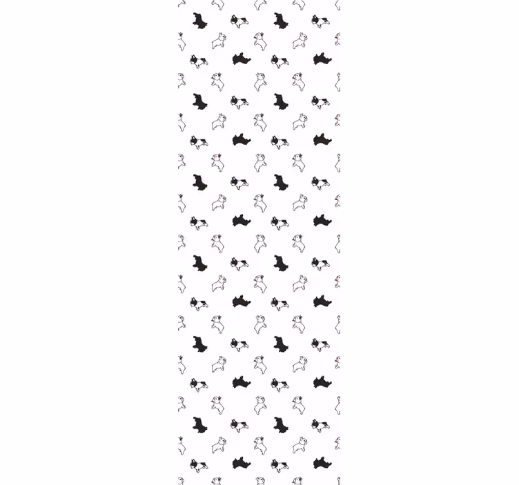Black and white  dogs Childrens Wallpaper - TenStickers