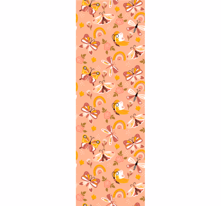 Butterfly Flora Pattern butterfly wallpaper - TenStickers