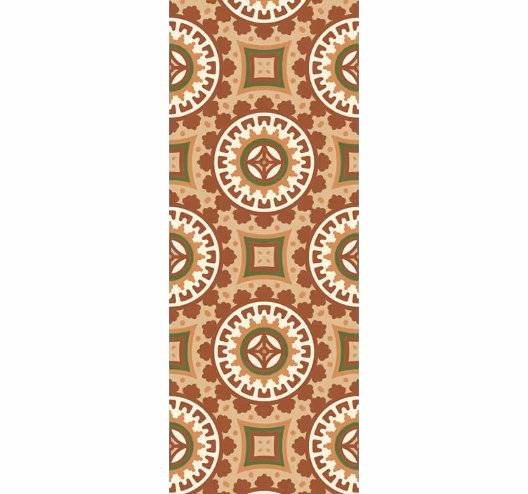 Geometric Ornamental tile wallpaper - TenStickers