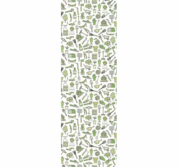Green wallpaper for urban gardening style - TenStickers