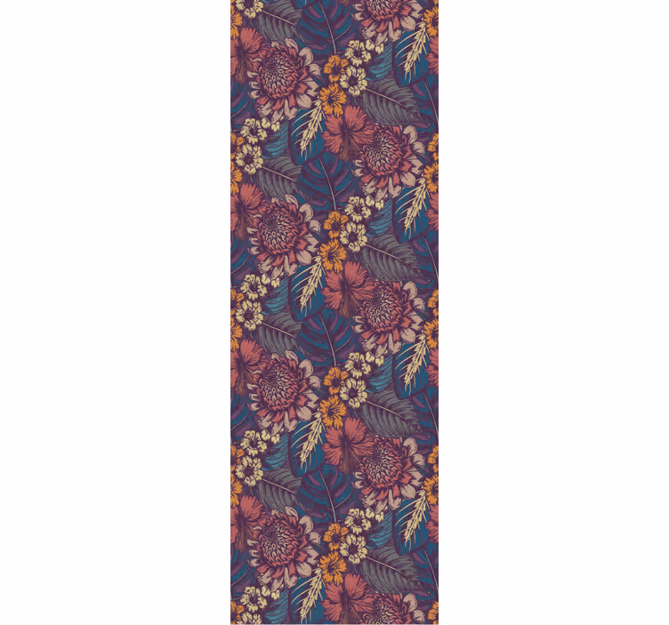 Colorful and wild pattern flower wallpaper - TenStickers