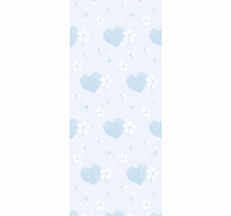 Blue gentle motif flower wallpaper - TenStickers