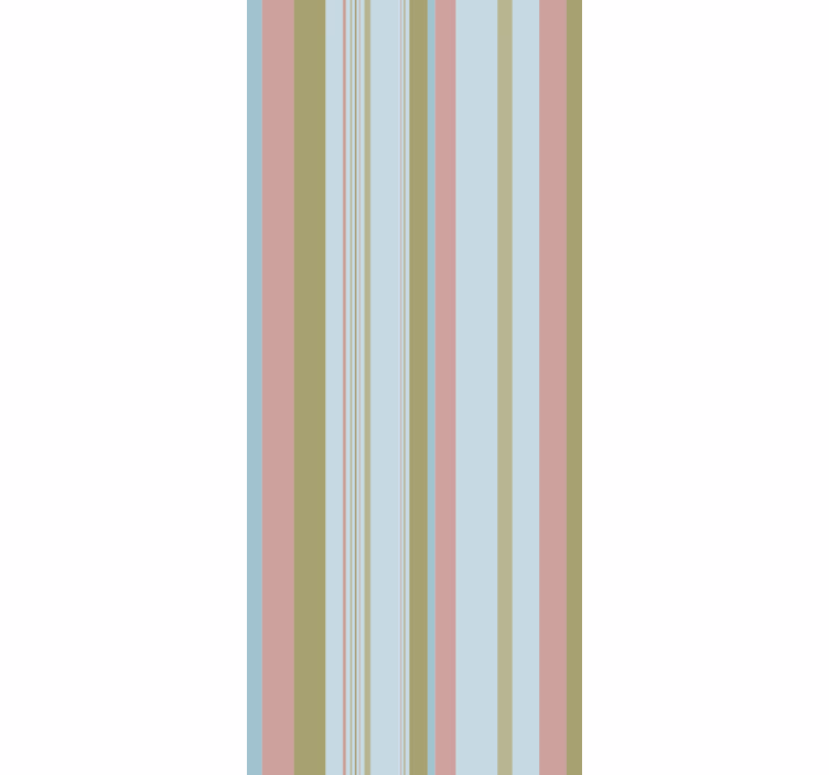 Blue and green 80's stripes Vintage Wallpaper - TenStickers