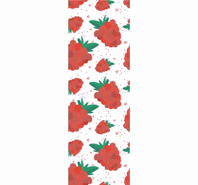 Raspberry Pattern nature wallpaper - TenStickers