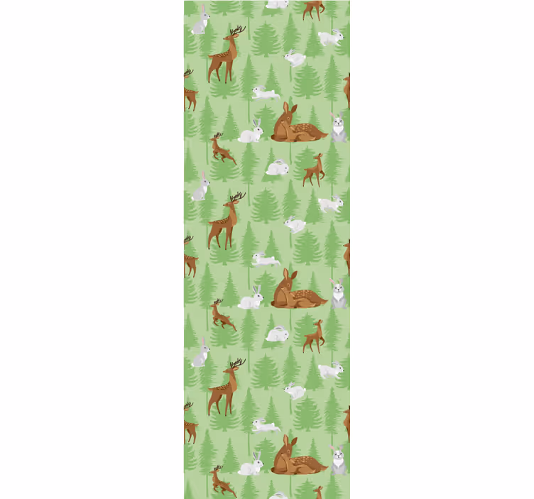 Forest Animal Pattern animal wallpaper - TenStickers