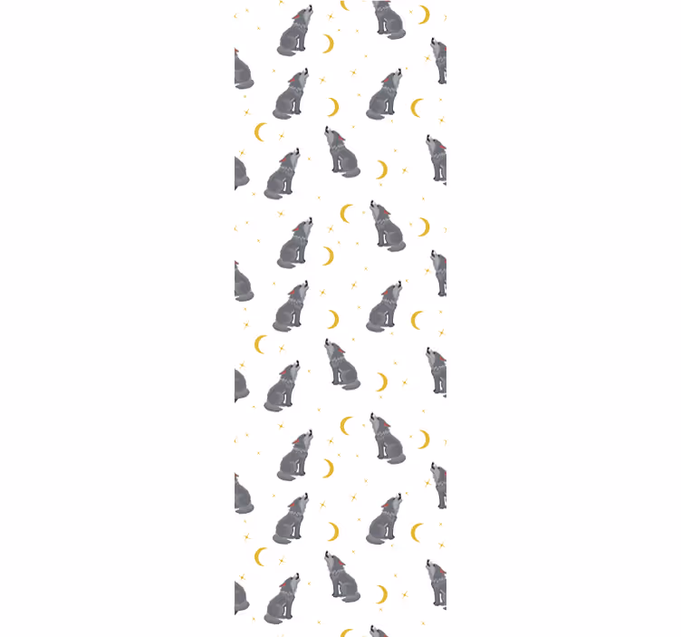 Canine Celestial Pattern dogs wallpaper - TenStickers