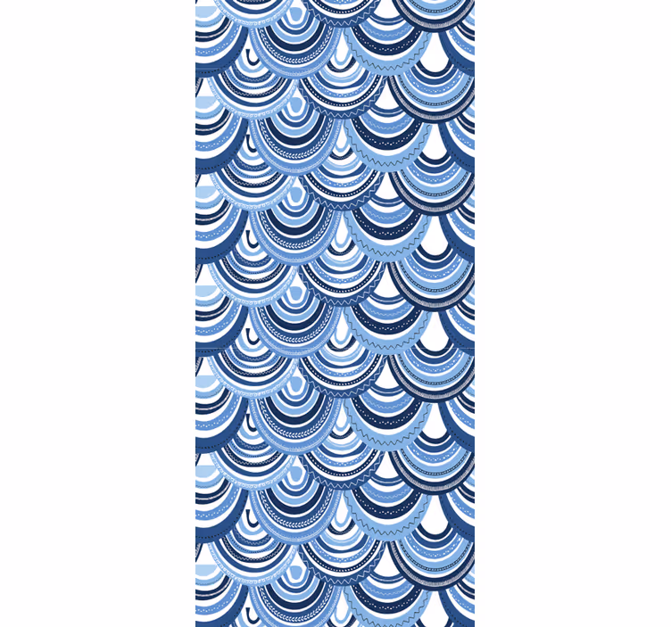 Scallop Pattern geometric wallpaper - TenStickers