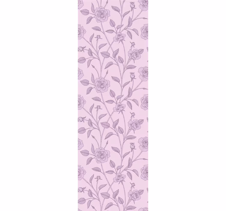 Lavender Floral Pattern flower wallpaper - TenStickers