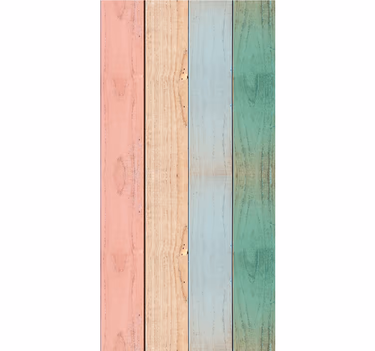 Pastel Plank Patterns wood wallpaper - TenStickers