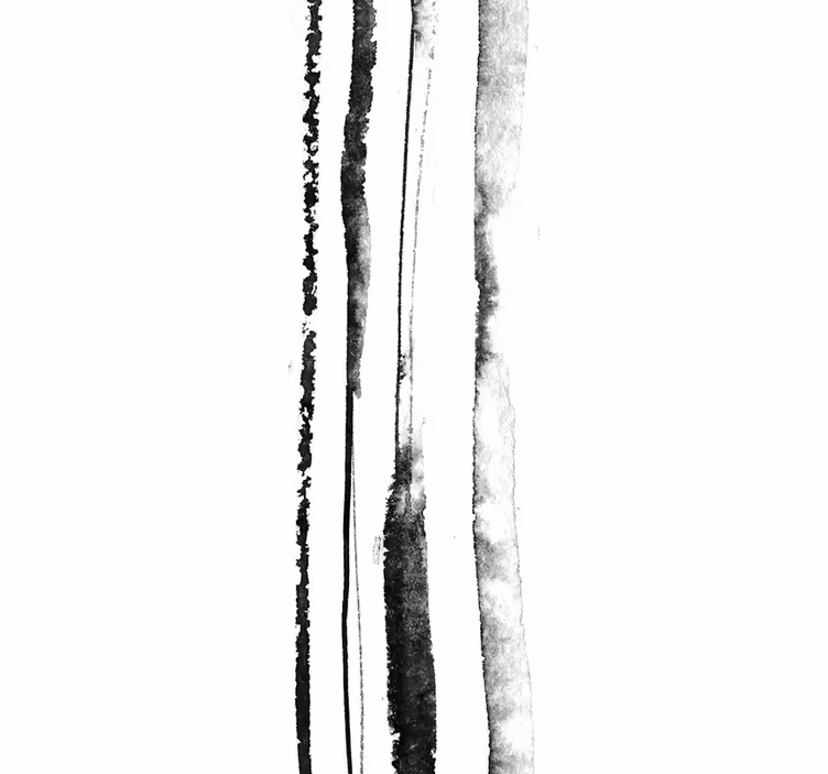 Organic black and white pattern vertical line wallpaper - TenStickers