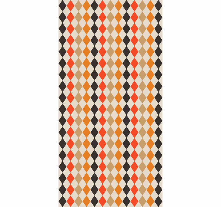 Colorful diamond pattern master bedroom wallpaper - TenStickers