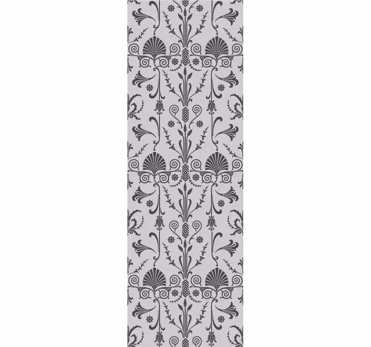 French Provincial gray floral pattern wallpaper - TenStickers