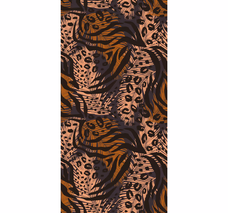 African abstract colorful design wallpaper - TenStickers