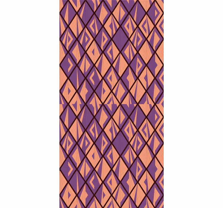 African style purple diamond pattern wallpaper - TenStickers