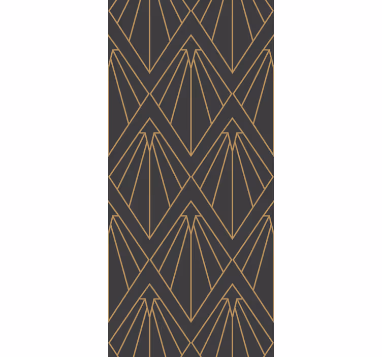 Gold diamonds and lines art style wallpaper - TenStickers