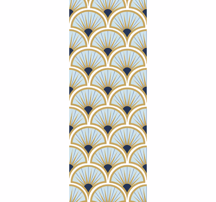 Art deco blue shades Tile Wallpaper - TenStickers