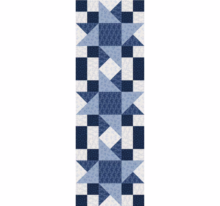Blue Blocks Pattern shapes wallpaper - TenStickers