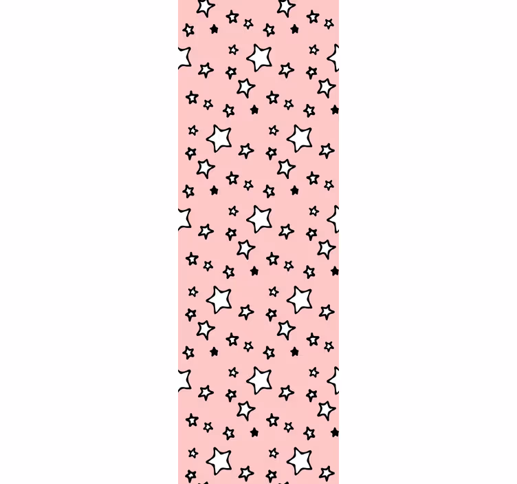Pink stars design nursery wallpaper - TenStickers