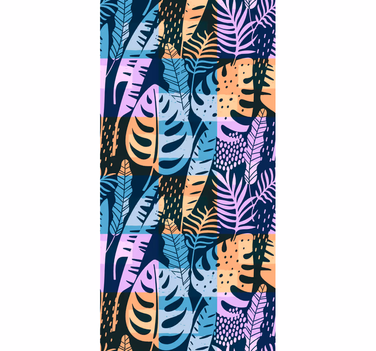Colorful exotic leaves tropical leaf wallpaper - TenStickers