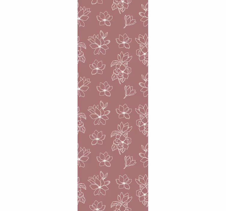 Delicate maroon colour flower wallpaper - TenStickers