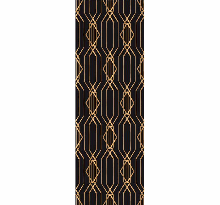 Geometric black and golden square wallpaper - TenStickers