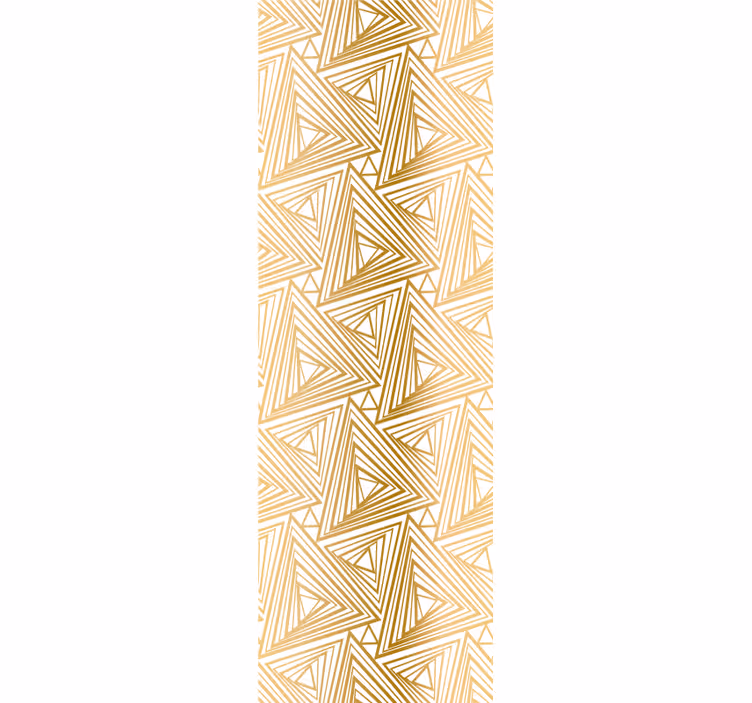 Golden pattern triangle wallpaper - TenStickers