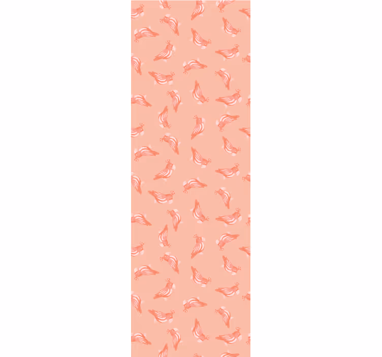 Pink birds pattern childrens wallpaper - TenStickers