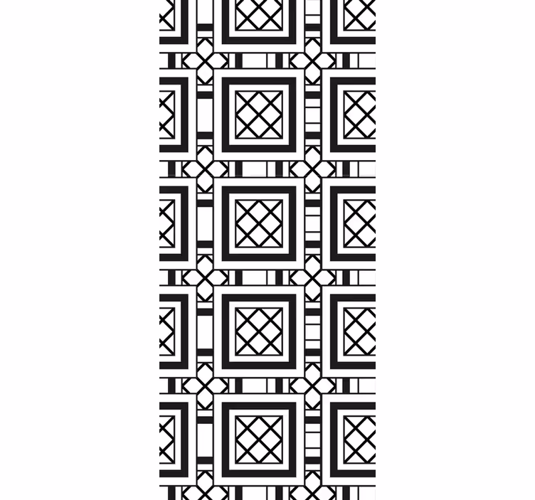 Black and white classic pattern tile wallpaper - TenStickers