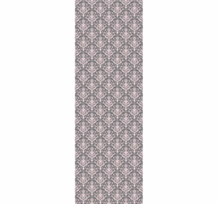 Dark gray and pink pattern classic wallpaper - TenStickers