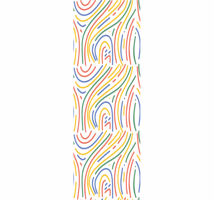 Colorful lines with white Modern Wallpaper - TenStickers