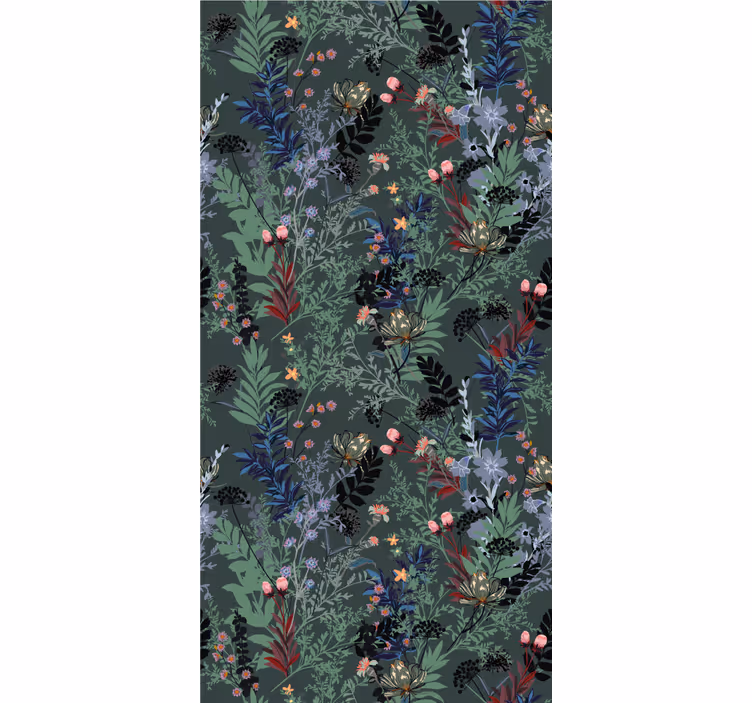 Night jungle flower wallpaper - TenStickers