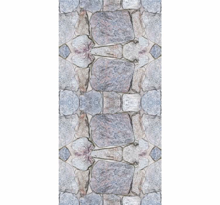 Living room wallpaper with realistic rustic stone pattern - TenStickers