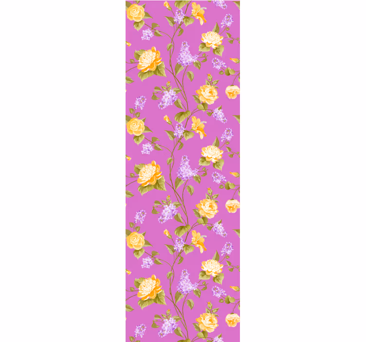 Cosmopolitan-style abstract flowers Wallpaper - TenStickers