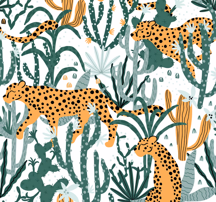 leopard in the jungle leopards wallpaper - TenStickers