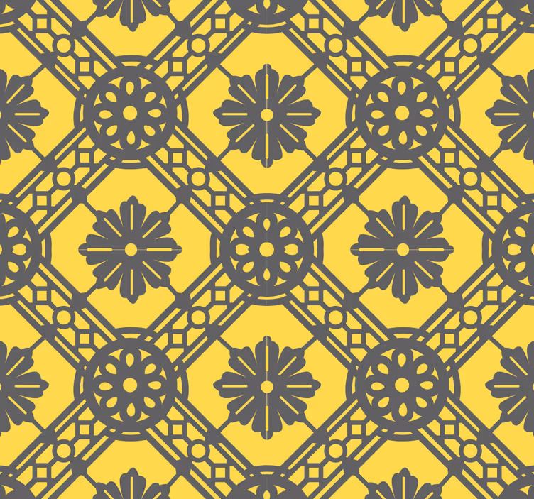 Geometric Patterned Accent geometric wallpaper - TenStickers