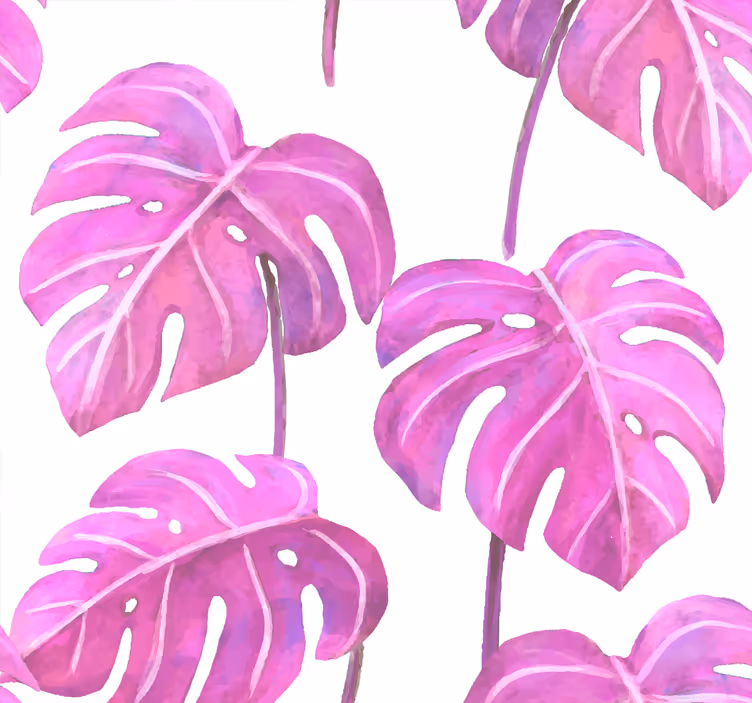 Monstera Deliciosa leaf wallpaper - TenStickers