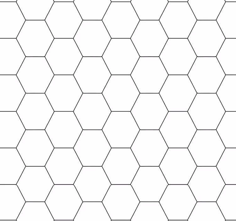 Honeycomb Pattern geometric wallpaper - TenStickers