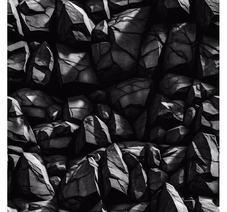 Black design stone wallpaper - TenStickers